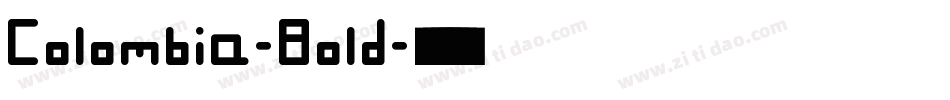 Colombia-Bold字体转换