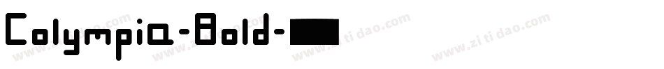 Colympia-Bold字体转换
