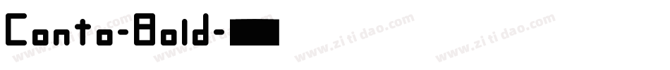 Conto-Bold字体转换