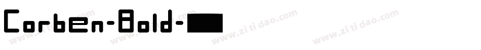 Corben-Bold字体转换
