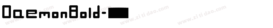 DaemonBold字体转换