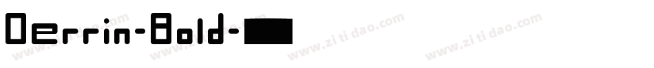 Derrin-Bold字体转换