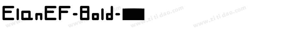 ElanEF-Bold字体转换