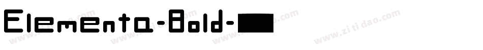Elementa-Bold字体转换