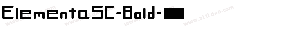 ElementaSC-Bold字体转换