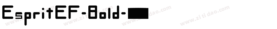 EspritEF-Bold字体转换