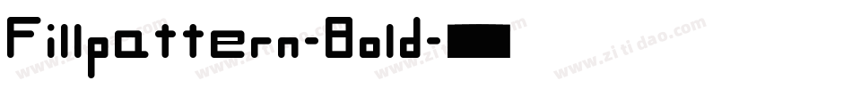 Fillpattern-Bold字体转换