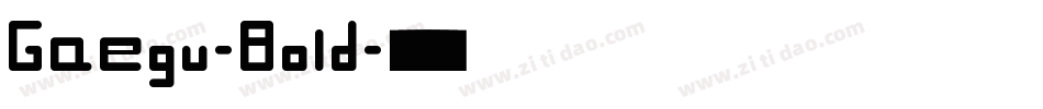 Gaegu-Bold字体转换