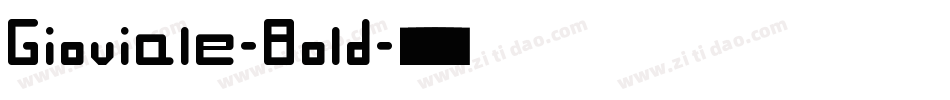Gioviale-Bold字体转换