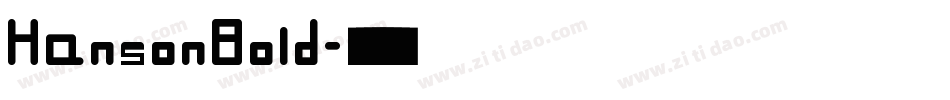 HansonBold字体转换