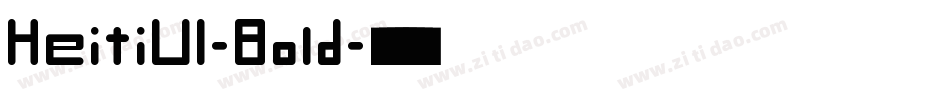 HeitiUI-Bold字体转换