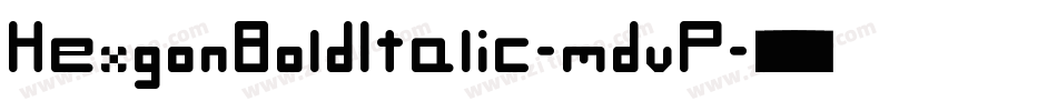 HexgonBoldItalic-mdvP字体转换