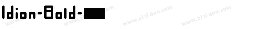 Idion-Bold字体转换