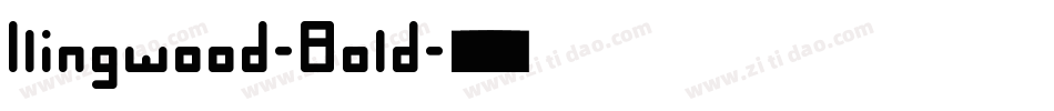 Ilingwood-Bold字体转换