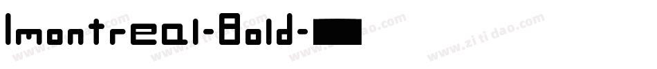Imontreal-Bold字体转换