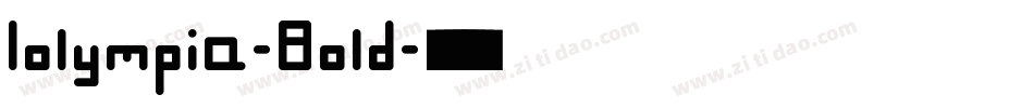 Iolympia-Bold字体转换