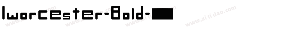 Iworcester-Bold字体转换