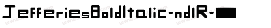 JefferiesBoldItalic-ndlR字体转换