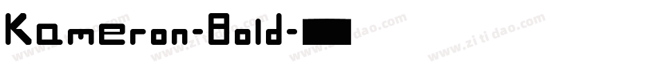 Kameron-Bold字体转换