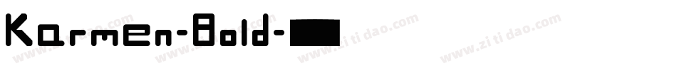 Karmen-Bold字体转换