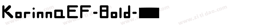 KorinnaEF-Bold字体转换