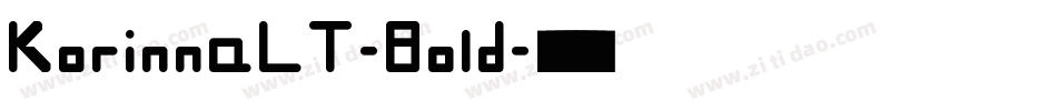 KorinnaLT-Bold字体转换 KorinnaLT-Bold字体转换