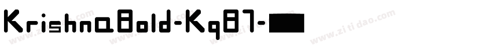 KrishnaBold-KqB7字体转换