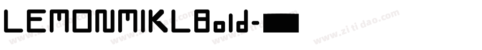 LEMONMIKLBold字体转换