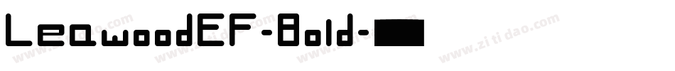 LeawoodEF-Bold字体转换