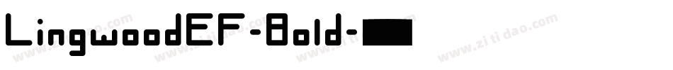 LingwoodEF-Bold字体转换
