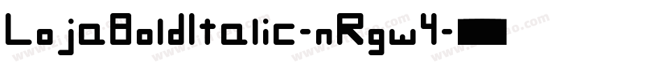 LojaBoldItalic-nRgw4字体转换