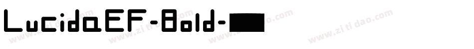 LucidaEF-Bold字体转换