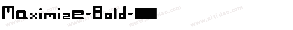 Maximize-Bold字体转换