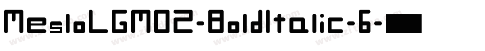 MesloLGMDZ-BoldItalic-6字体转换