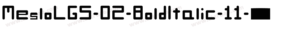 MesloLGS-DZ-BoldItalic-11字体转换