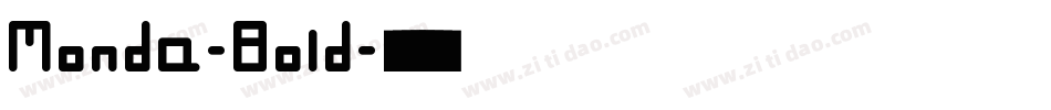 Monda-Bold字体转换