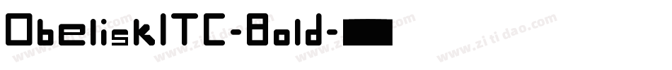 ObeliskITC-Bold字体转换