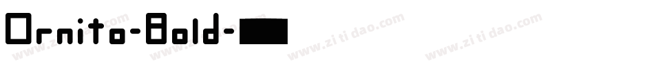 Ornito-Bold字体转换