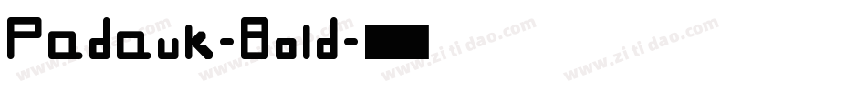 Padauk-Bold字体转换