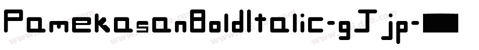 PamekasanBoldItalic-gJjp字体转换