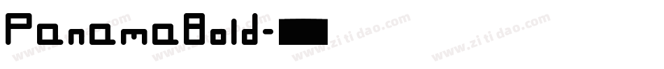 PanamaBold字体转换