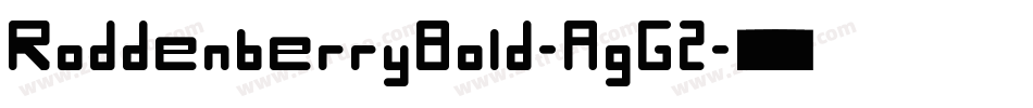 RoddenberryBold-AgG2字体转换