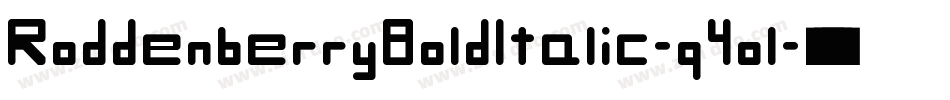 RoddenberryBoldItalic-q4ol字体转换