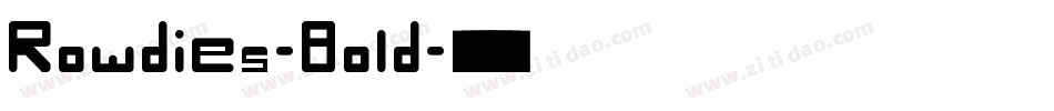 Rowdies-Bold字体转换
