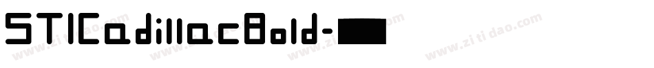 STICadillacBold字体转换