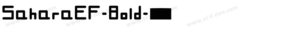 SaharaEF-Bold字体转换