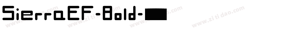 SierraEF-Bold字体转换