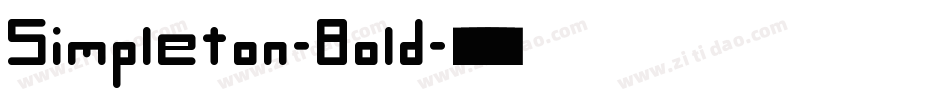 Simpleton-Bold字体转换