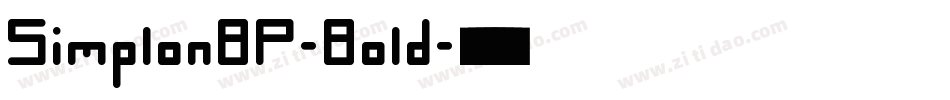 SimplonBP-Bold字体转换