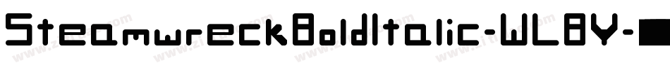 SteamwreckBoldItalic-WLBY字体转换